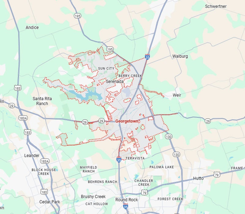 Red & White Greenery in Georgetown TX